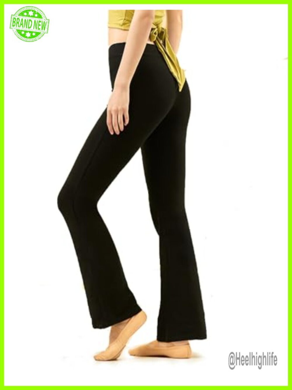 Black Bootcut Jazz Dance Pants Women Comfy Sweatpants Workout Yoga